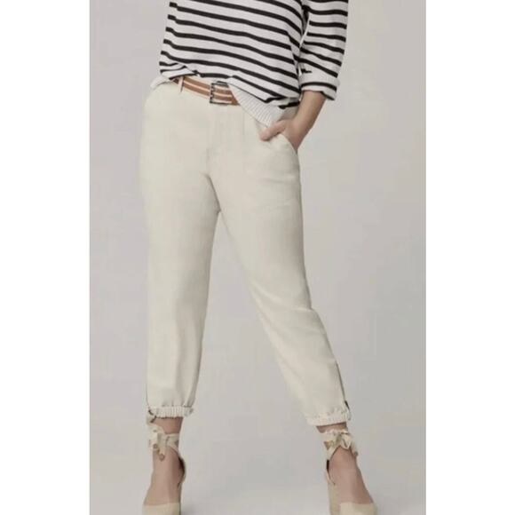 Cabi 6264 Compass Pant Oyster Beige Joggers Utility Ankle Zip, Size 4 - Picture 3 of 11